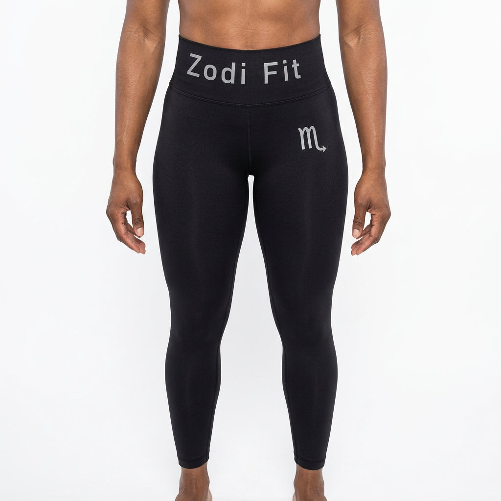 Zodi Fit Scorpio Collection Seamless Compression Leggings – Black Eclipse