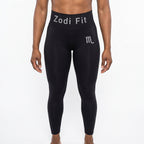 Zodi Fit Scorpio Collection Seamless Compression Leggings – Black Eclipse