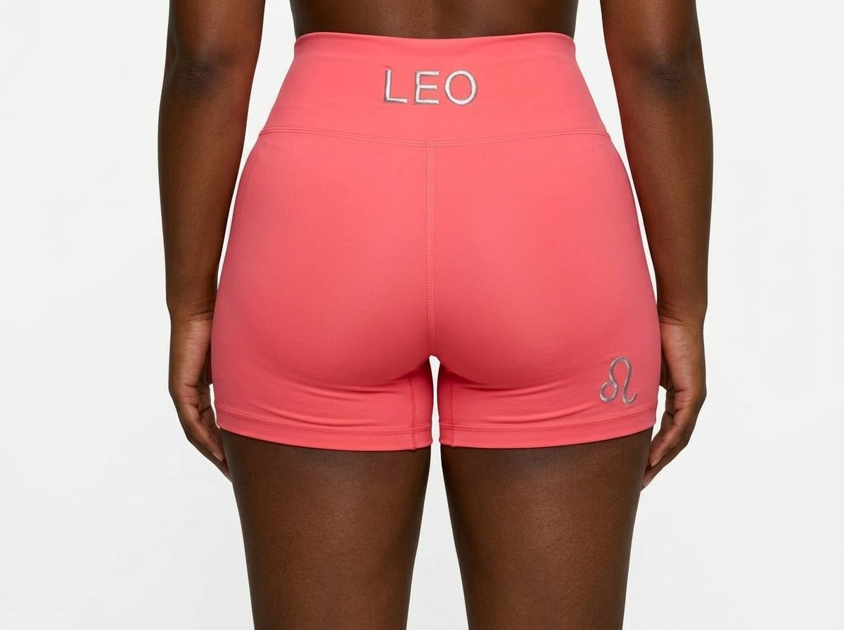 Zodi Fit Leo Collection Seamless Compression Shorts – Coral Pink