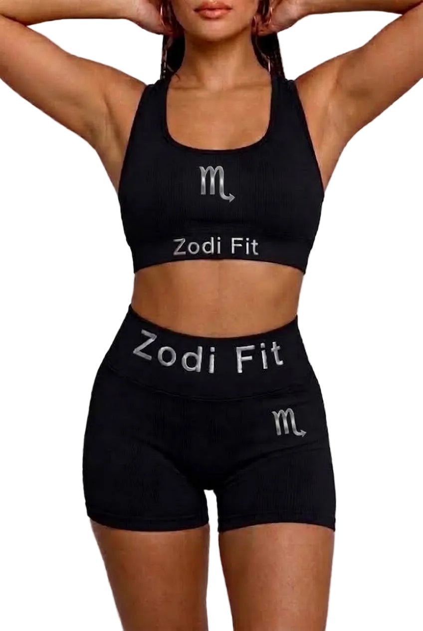 Zodi Fit Scorpio Collection Seamless Sports Bra – Black Eclipse