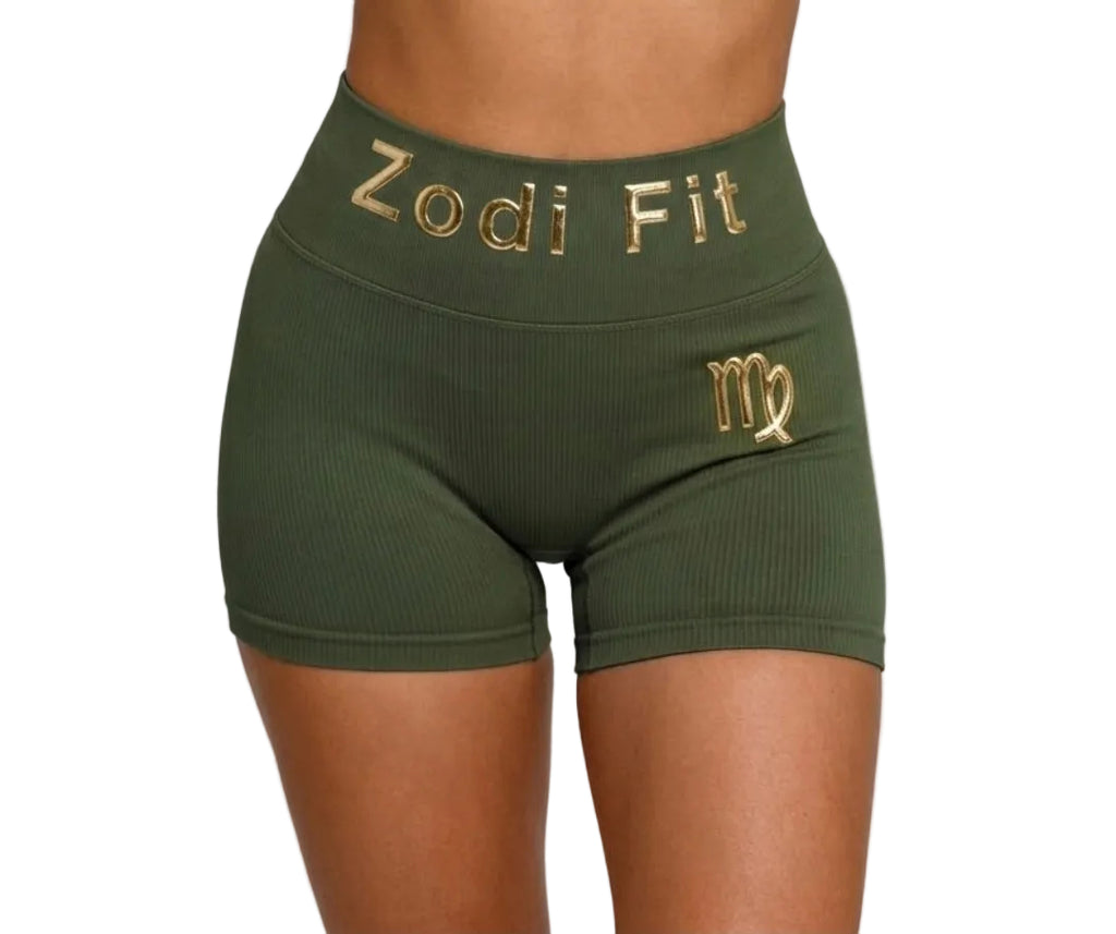 Zodi Fit Virgo Collection Seamless Compression Shorts – Cosmic Moss