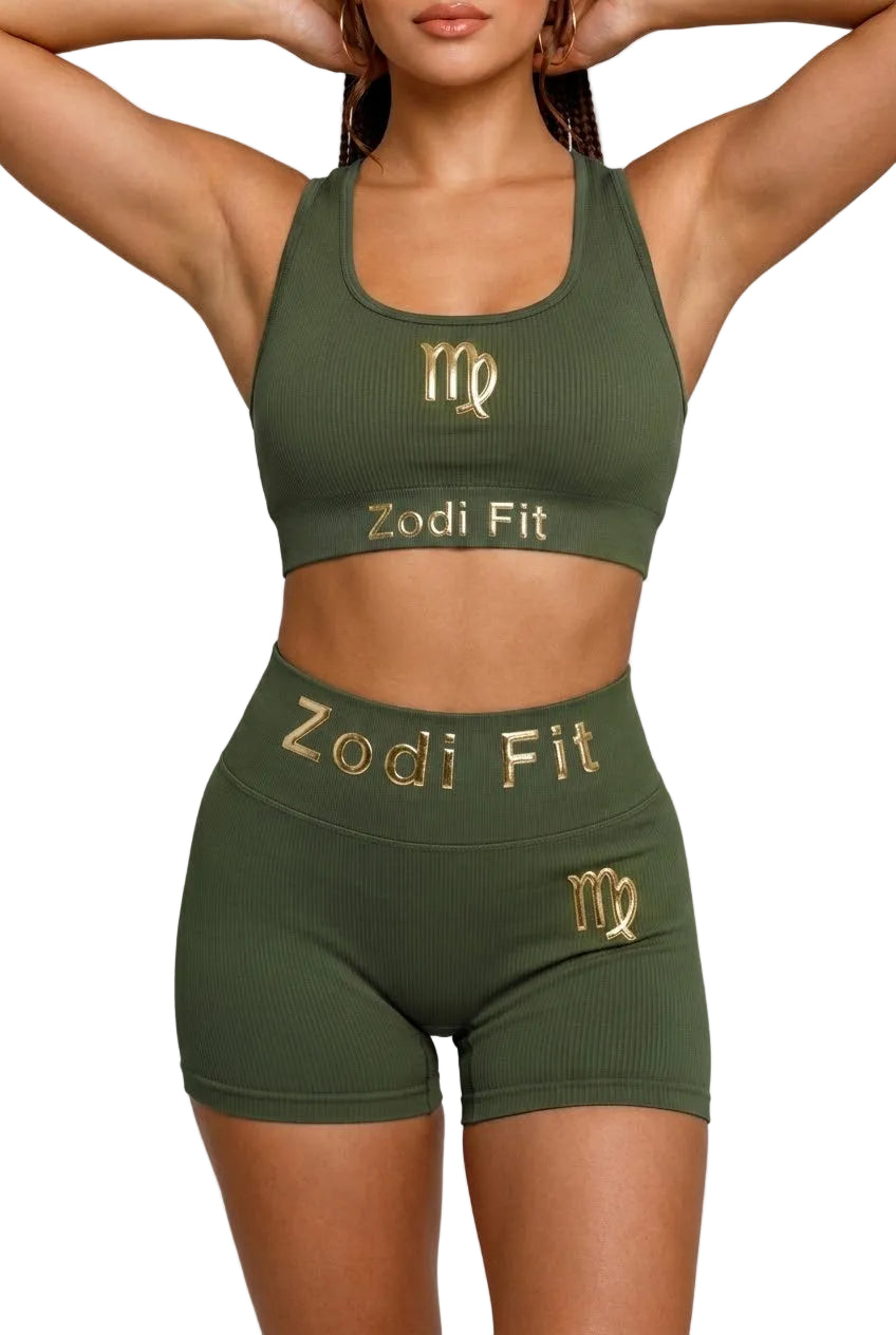 Zodi Fit Virgo Collection Seamless Compression Shorts – Cosmic Moss