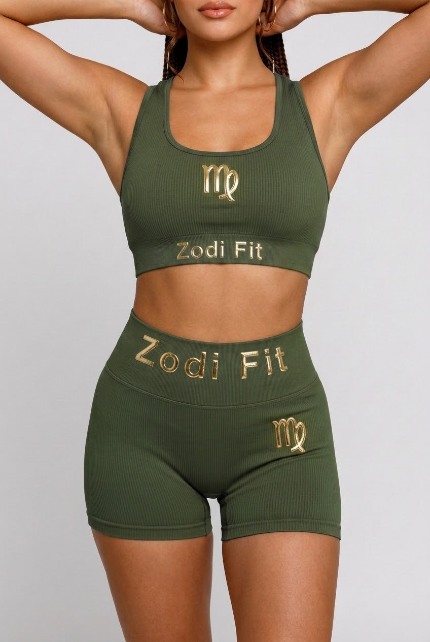 Zodi Fit Virgo Collection Seamless Compression Shorts – Cosmic Moss
