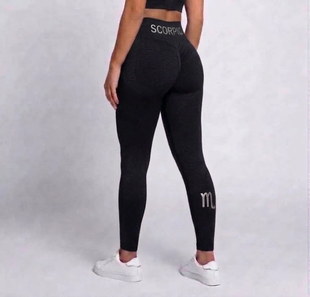 Zodi Fit Scorpio Collection Seamless Compression Leggings – Black Eclipse