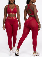 Zodi Fit Leo Collection Seamless Compression Leggings – Ruby Red